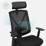 Ergonomisk Kontorsstol Med Fotstöd - Svart