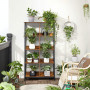 Bokhylla 8-Fack 80x33x149 cm Industriell Design Förvaringshylla Vintage brun-svart