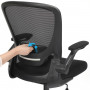 Ergonomisk Kontorsstol med Fäll-upp Armstöden, justerbart svankstöd - Svart