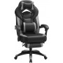 Gaming stol med fotstöd Ergonomisk Kontorsstol - Svart