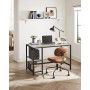 Skrivbord Med Två Hyllor 120 x 60 cm Greige-svart