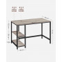 Skrivbord Med Två Hyllor 120 x 60 cm Greige-svart