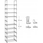 Skoställ Flexibla Hyllor Design 10-Våningar 45 x 30 x 174 cm