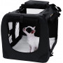 Transportväska För Husdjur M Transportbur 60 x 42 x 42 cm - Svart