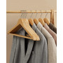 10-Pack Klädgalgar Lönnträ, Halkfri Stång - Naturel