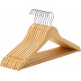 10-Pack Klädgalgar Lönnträ, Halkfri Stång - Naturel
