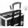 XL Smink Resväska Professionellt Frisörväska 34,8 x 25 x 71,5 cm Svart