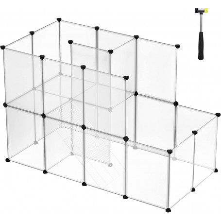 Lekhage för husdjur DIY transparant - 143 x 73 x 93 cm