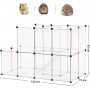 Lekhage för husdjur DIY transparant - 143 x 73 x 93 cm
