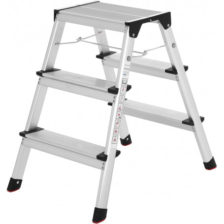 Aluminium Trappstege Vikbar - H. 62 cm, 150 kg