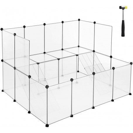 Lekhage för husdjur DIY transparant - 143 x 108 x 92 cm