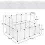 Lekhage för husdjur DIY transparant - 143 x 108 x 92 cm