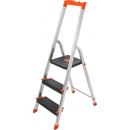 Aluminium Trappstege Med 3 Stegar - Belastning 150 Kg