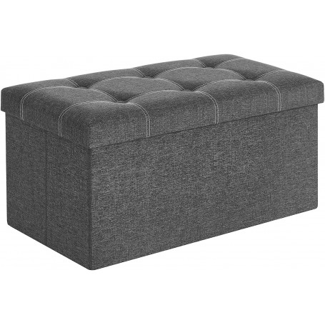 Sittbänk Med Förvaring 76 x 38 x 38 cm - Mörkgrå