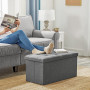 Sittbänk Med Förvaring 76 x 38 x 38 cm - Mörkgrå