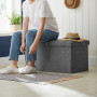 Sittbänk Med Förvaring 76 x 38 x 38 cm - Mörkgrå
