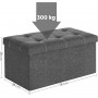 Sittbänk Med Förvaring 76 x 38 x 38 cm - Mörkgrå
