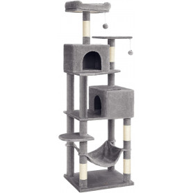 XL Klösträd 191 cm Med Klöspelare sisal - Ljusgrå
