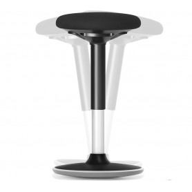 Gung Arbetspall 60-85 cm med böjd bas kontorsstol - Svart