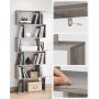 Bokhylla Förvaringshyllor 6-vånings Greige 70 x 24 x 190,5 cm