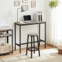 Barstol set 2 st - Barpallar rund industriell Design Greige-svart
