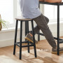Barstol set 2 st - Barpallar rund industriell Design Greige-svart