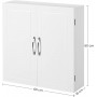 Badrums Väggskåp 60 x 18 x 60 cm Matt Vit