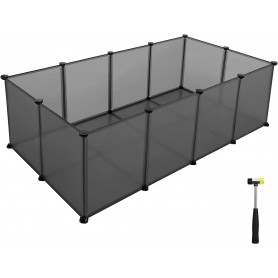 Lekhage för husdjur DIY Grå - 143 x 73 x 46 cm