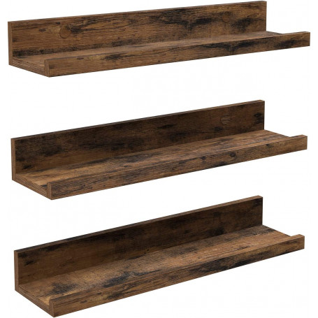 3-pack Tavelhylla / Vägghylla 38 x 10 x 5 cm - Vintage Brun