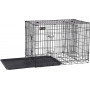 XXL Hundbur Metall 122x74x80,5 cm Med 2 Dörrar - Svart