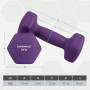 2-Pack Hantlar Set 2 Kg - Lila 16 x 7,5 cm