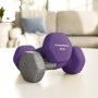 2-Pack Hantlar Set 2 Kg - Lila 16 x 7,5 cm