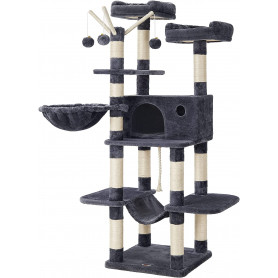 Katträd 164 cm klösmöbel med klösbräda Mörkgrå