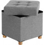 Sittbänk med Förvaring 38 x 38 x 40 cm Ljusgrå