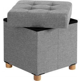 Sittbänk med Förvaring 38 x 38 x 40 cm Ljusgrå