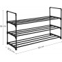 Skohylla Med 3 Hyllor, Skoförvaringsorgan i Metall