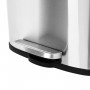 Pedalhink 30L soptunna med inre uttagbar plasthink - Silver