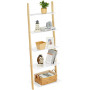 Steghylla 5-vånings Bokhylla Mattvit / Naturlig 171 x 60 x 35 cm