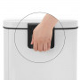 Papperskorgar Soptunna - Pedalhink 30L Rostfritt Stål - Vit - 35 x ...