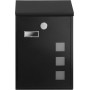 Brevlåda med vridbar lock - svart