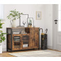 Skänk / Sidobord 110 x 33 x 75 cm Industriell Stil Vintage Brun-Svart