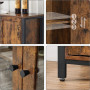 Skänk / Sidobord 110 x 33 x 75 cm Industriell Stil Vintage Brun-Svart