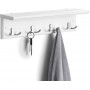 Vägg Klädhängare med 4 dubbla krokar - vit