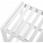 Skoställ 2-lagers Bambu Vit / Förvaringshylla 70 x 26 x 33 cm,
