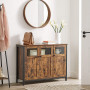 Skänkskåp Industriell Stil Vitrin 100 x 35 x 75 cm Vintage Brun