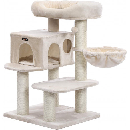 Klösträd för Stora Katter Upp till 15 kg - Beige 70 x 60 x 112 cm