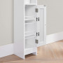 Trång Badrumsskåp 18 x 20 x 80 cm Förvaringsskåp Justerbara Hyllor