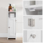Trång Badrumsskåp 18 x 20 x 80 cm Förvaringsskåp Justerbara Hyllor