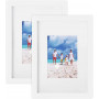 2-Pack Fotoramar Trä 21×29,7 Cm Med Glasruta Vit För Foto 13×18 Cm ...