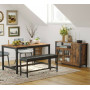 Skänk / Sidobord 110 x 33 x 75 cm Industriell Stil Vintage Brun-Svart